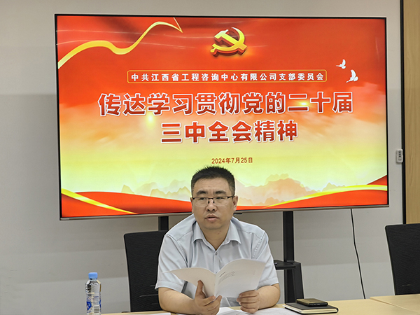 星空网页版党支部传达学习党的二十届三中全会精神